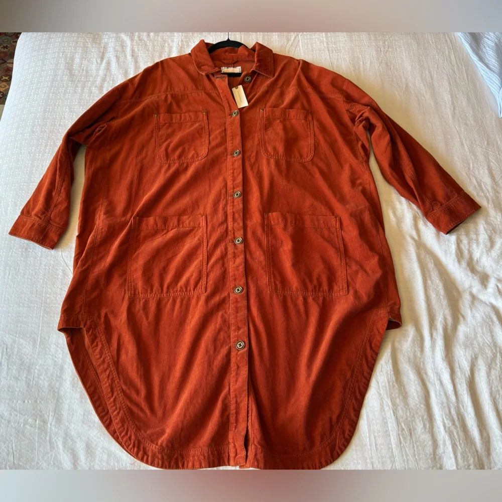 NWT Anthropologie Pilcro Corduroy Duster Shacket - Picture 15 of 16